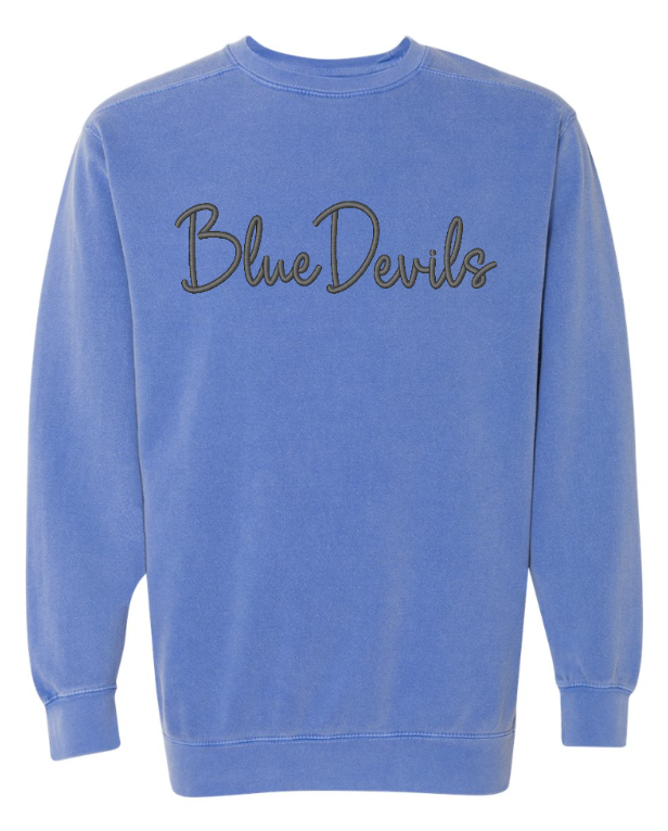 Blue Devils Puff Embroidered Sweatshirt