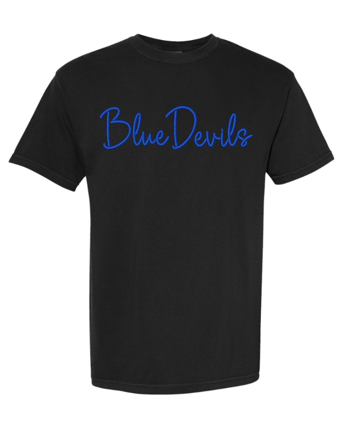 Blue Devils Puff Embroidery tee
