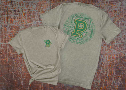 Poplarville Word Art Spirit Tee