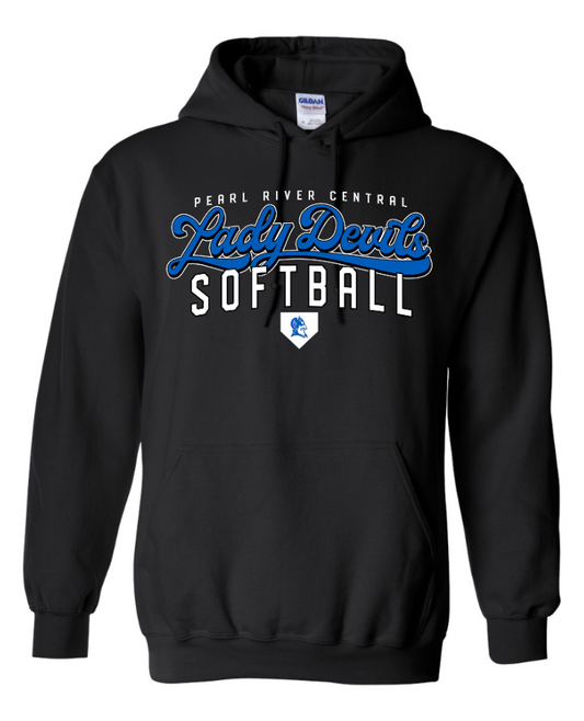 Lady Devils Softball Hooded Sweatshirt