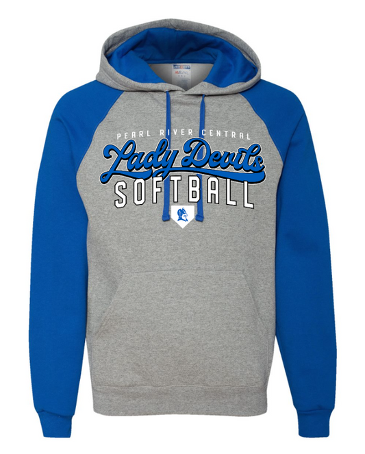Lady Devils Softball Raglan Hoodie