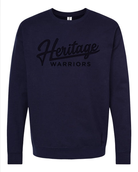 ***Uniform Approved*** Embroidered Basic Fleece Crewneck Sweatshirt