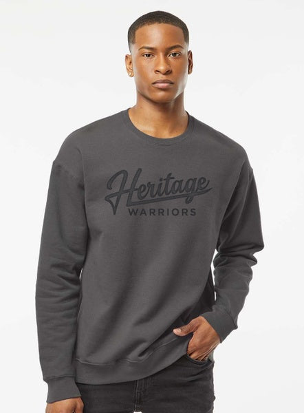 Embroidered Basic Fleece Crewneck Sweatshirt