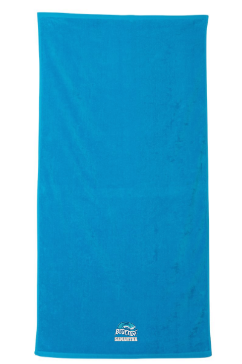 Blue Tide Towel with Name