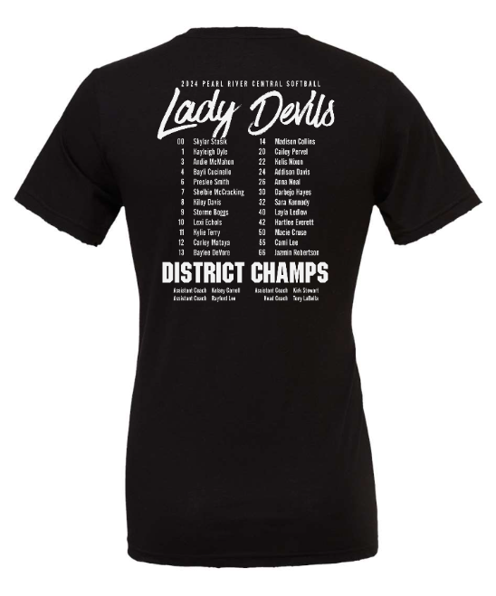 PRC Softball District Champions Tshirt