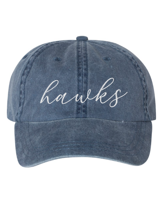 Hawks Embroidered Pigment Dyed cap