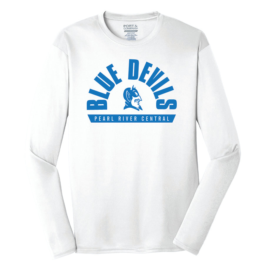 Dryfit Long Sleeve Tee - Blue Devils Arch