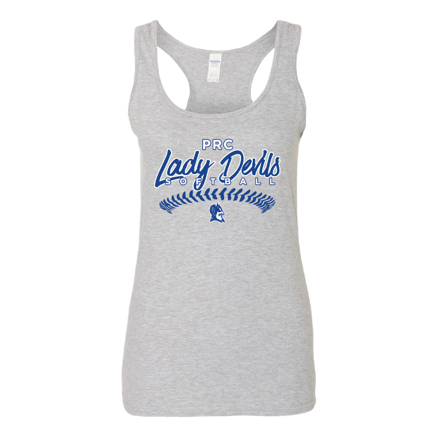 Ladies' Ideal Racerback Tank - Lady Devils Softball